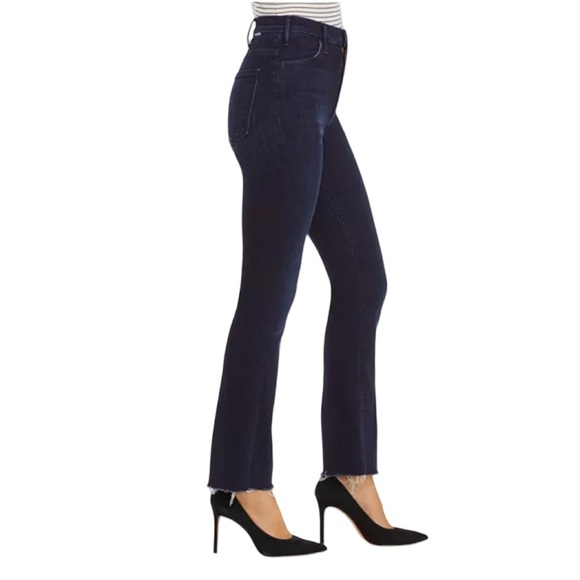 MOTHER The Hustler Ankle Fray Howling at the Disco Ball Dark Blue Denim Size 28 - Picture 3 of 14